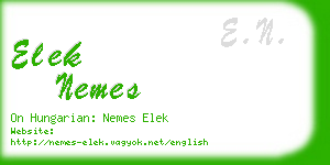 elek nemes business card